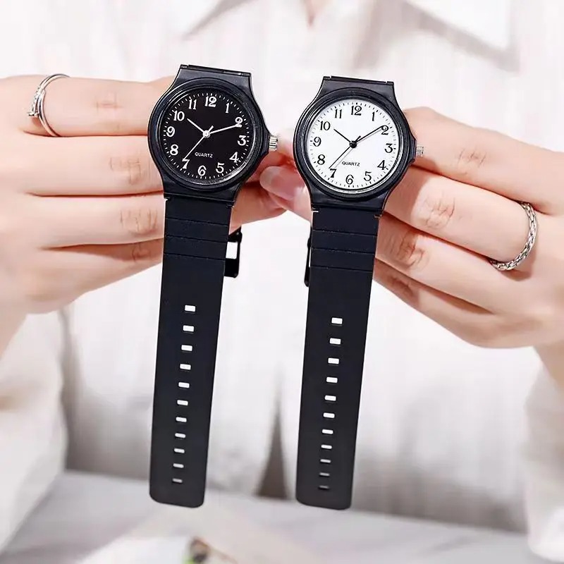 Silicone Band Women - Relógio de quartzo feminino, simples, com