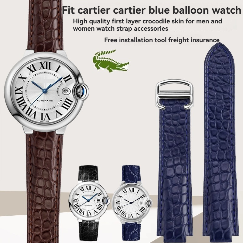 Pulseira de relógio de couro d - Cartier Watch Ballon Bleu avaliação e preço