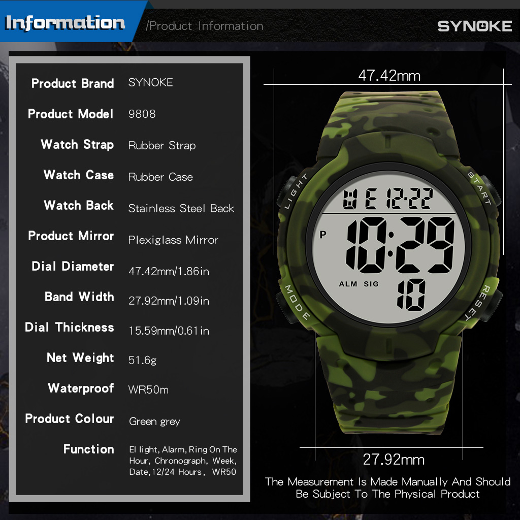 Relógio eletrônico camuflado m - Canvas Strap Watch avaliação e preço