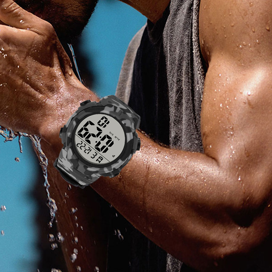 Relógio eletrônico camuflado m - Canvas Strap Watch avaliação e preço